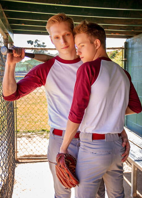 Helix Studios: Nice american boys hunk Max Carter and hot twink Noah White have a hot couple scene outdoor