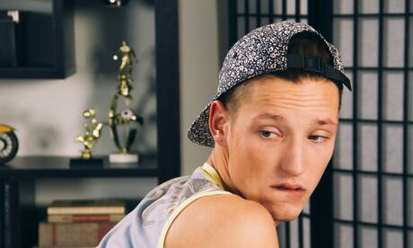 Hete Amerikaanse jongens, mooie jongen Casey Tanner en knappe jongen Troy Ryan in billenkick