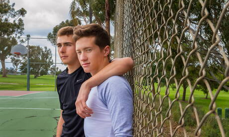 Pretty american boys hot twink Kody Knight and hunky guy Tyler Hill sucking and fucking each other outside