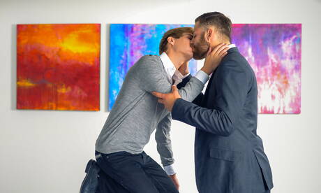 Pretty american boys young boy Kyle Ross and hairy stud Tommy Defendi have a hot sex