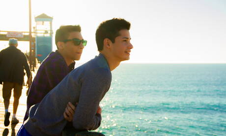 Hot americans, beautiful boy Roman Daniels and young dude Liam Riley love each other in the pool