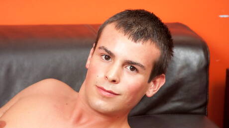 American hot twink Jonathan Cole undressing and showing tight butt