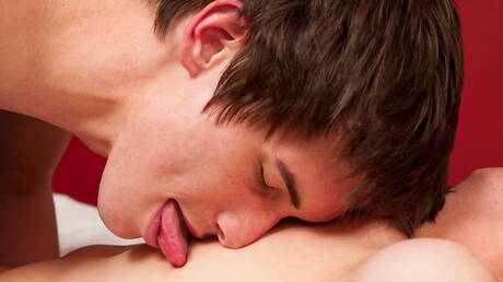 Helix Studios: Two american dudes young Skyelr Bleu and young Ace Lockheart in hot homosexual action