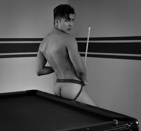American young boy Angel Rivera undressing and showing his ass at pool