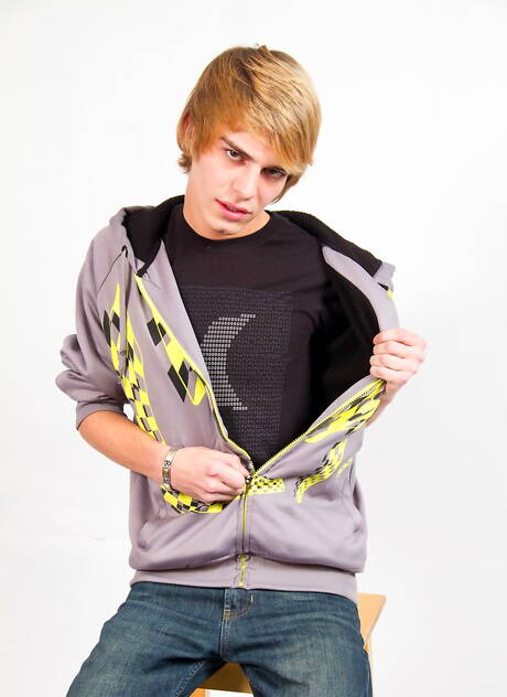 Two american guys hot twink Kyle Ross and young Randall Oreilly posing nude and showing tight ass