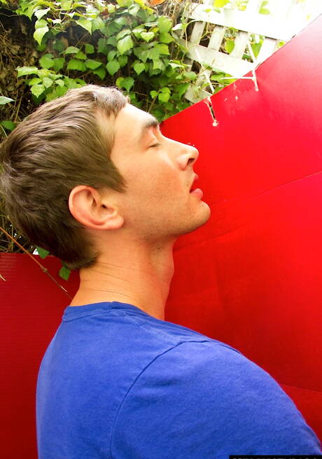 Los simpáticos chicos estadounidenses Luke Allen y el galán Dorian Deschain se follan mutuamente en el baño.