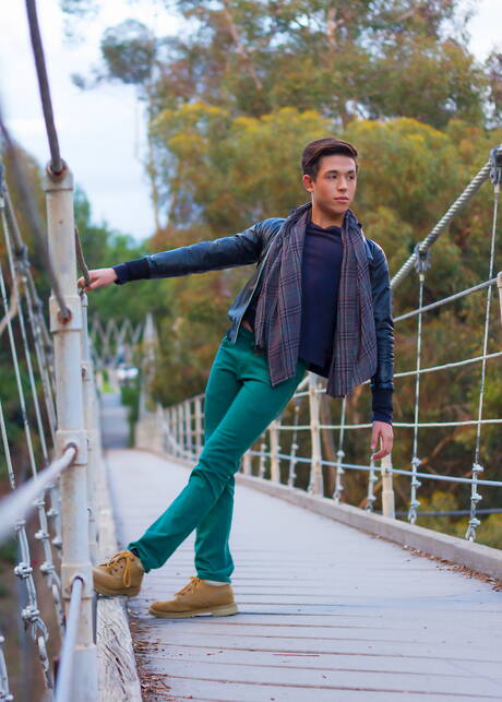 American beautiful boy Jamie Sanders undressing and showing tight butt outside