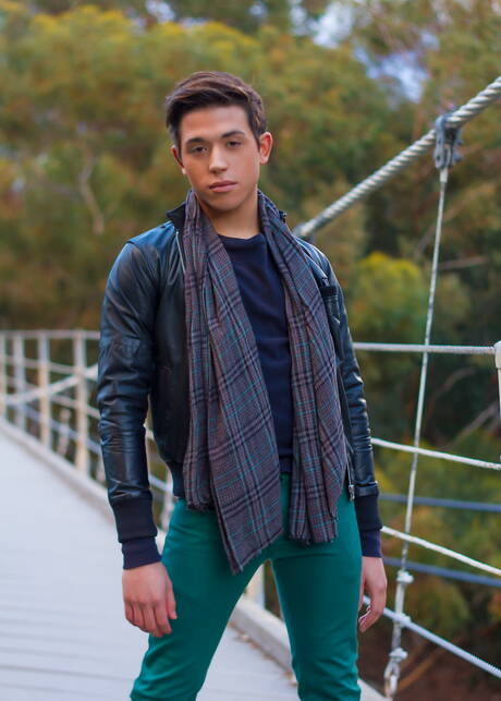 American beautiful boy Jamie Sanders undressing and showing tight butt outside