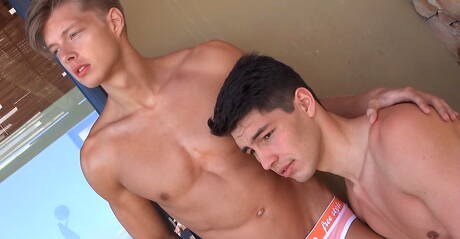 Hot czech dudes tough guy Christian Lundgren and hunk Antony Lorca in fisting scene outdoor