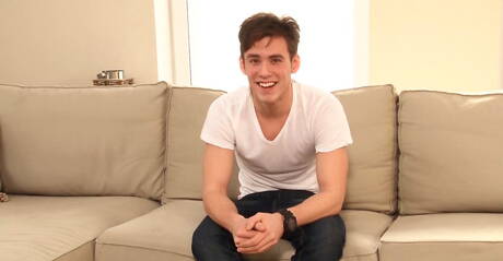 Young boy Luka Oliver playing with cock