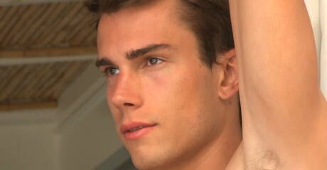 Two czech dudes strongman Claude Sorel and hot twink Jamie Durrell jerk off dick outside