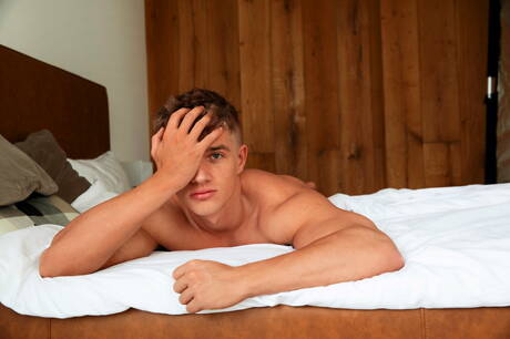 Slovak hunk Paul Cassidy undressing and showing tight ass