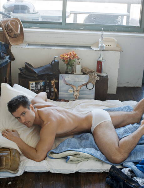 Czech tough guy Lukas Ridgeston shows a well-build body