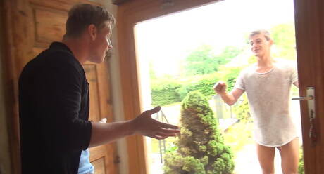 Belami Online: Two czech boys young dude Bastian Dufy and stud Roald Ekberg fuck ass after sucking outside