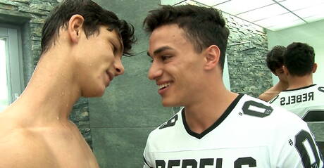 Belami Online: Hungarian superstud Miguel Estevez and hungarian hot twink Nino Valens fuck ass after sucking cock in hot shower