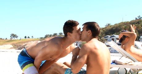 Two czech boys husky guy Johnny Bloom and strongman Jason Clark fuck ass after blowjob in shower