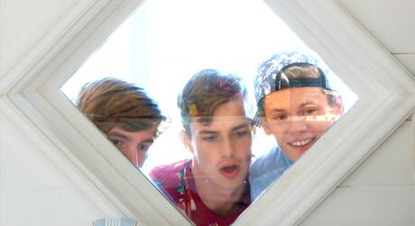 Adam Archuleta, Marc Ruffalo, Marcel Gassion, Brian, Robin Michaux, Roald Ekberg in gangbang scene outdoor