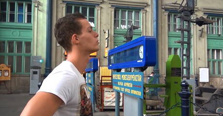 Belami Online: Czech well-built Colin Hewitt and american hunky guy Erik Bouna in hot anal sex outside