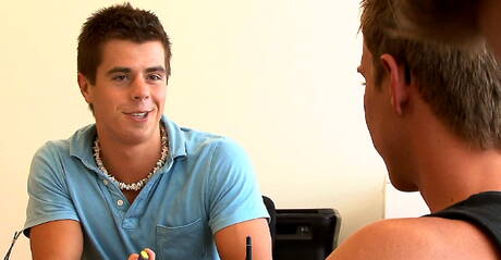 Vieze jongens Philippe Gaudin, Alex Orioli en Peter Fleming in harde trio-seks