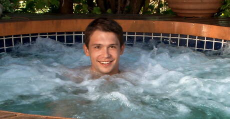 Belami Online: Czech young boy Tim Campbell jerk off his dick at the pool