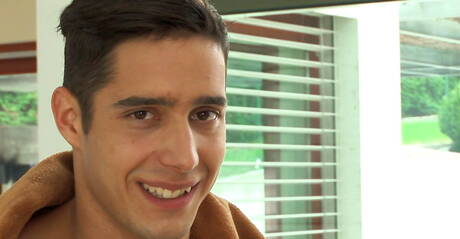 Hungarian young dude Julio Bardem masturbating