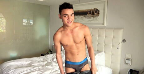 Aantrekkelijke kerel Anthony en knappe jongen Mario Borges rukken hun pik af