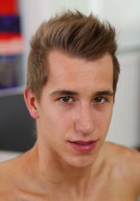 Hungarian superstud Raphael Nyon posing nude and showing tight ass