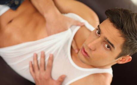 Hungarian twink Julio Bardem posing naked and showing nice butt