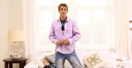 Pretty boy Cooper posing naked and showing tight ass