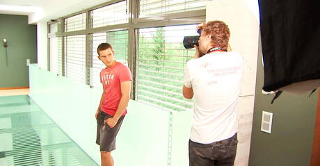 Belami Online: Strong bull Adrian jerk off