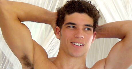Belami Online: Latino well-built Austin Merrick wanking in shower