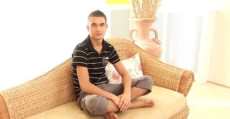 Hot twink Steven jerk off his cock