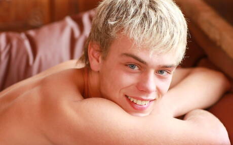 Polish young dude Jaco Van Sant posing naked and showing tight butt outdoor