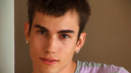 Czech hunky guy Claude Sorel teasing his cock