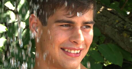 Czech superstud Rocco Alfieri jerk off outdoor