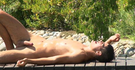 Czech superstud Rocco Alfieri jerk off outdoor