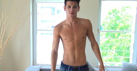 American hot twink Chase Austin teasing his cock