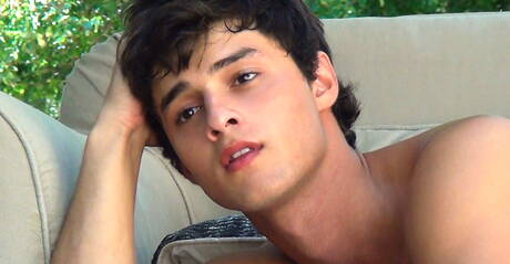 Belami Online: Czech superstud Andre Boleyn jack off his dick outdoor