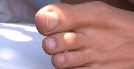 Czech twink Milan Sharpe playing with dick outside