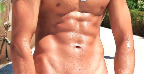 Stud Dan Arlett masturbating outside