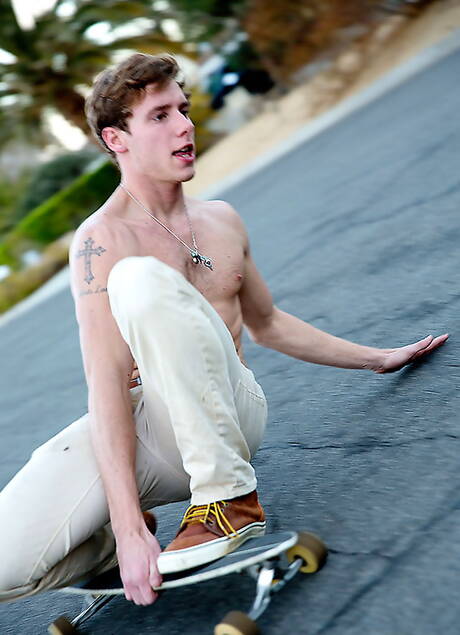 Cocky Boys: Sexy buddies Colby Keller, Duncan Black and Justin Matthews have a good threesome sex outside