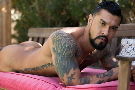 Sexy americans, stud Boomer Banks and hunky guy Sean Maygers in hot homosexual action outdoor