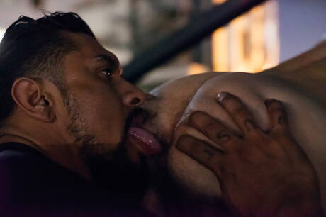 Cocky Boys: Famous americans, well-built Boomer Banks and stud Michael Delray in hot interracial ass bang outdoor