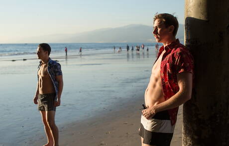 American muscular Jack Hunter and  Ollie fuck ass after blowjob on beach
