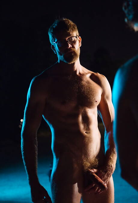 Cocky Boys: Two american guys well-built Calvin Banks and otter Colby Keller in hot homosexual action outdoor