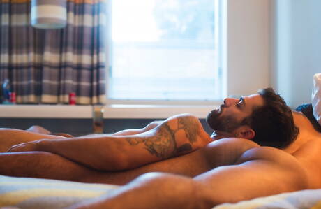 Cocky Boys: Hot american guys hairy stud Adam Ramzi and well-built Boomer Banks have a hot sex in bath