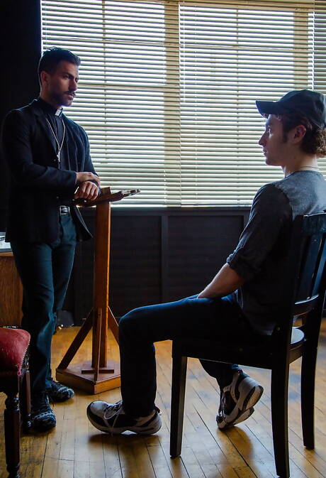 Cocky Boys: Two american boys hairy stud Adam Ramzi and beefcake Calvin Banks fuck ass after sucking dick outdoor