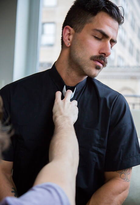 Two american boys hairy stud Adam Ramzi and beefcake Calvin Banks fuck ass after sucking dick outdoor