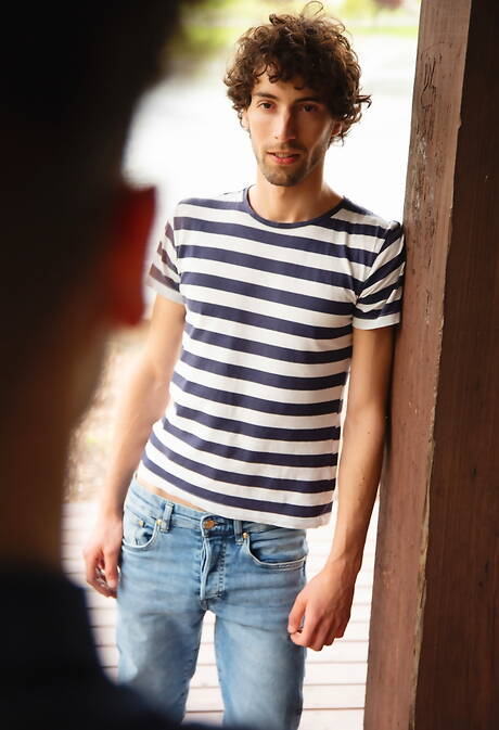 Cocky Boys: Stud Anteo Chara and american otter Cory Kane have a hot couple scene outside