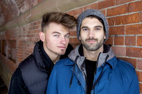 Max Holt and american hairy stud Tegan Zayne have a good sex outside